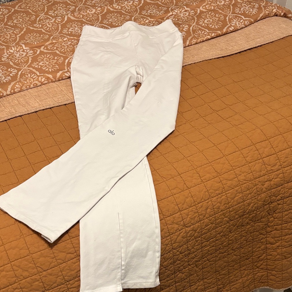 ALO Yoga White Boot Cut Pants